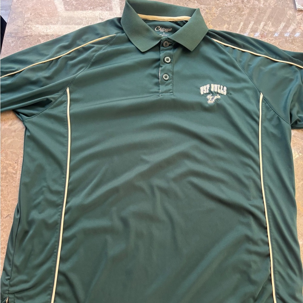 USF bulls green polo men’s large university of south Florida